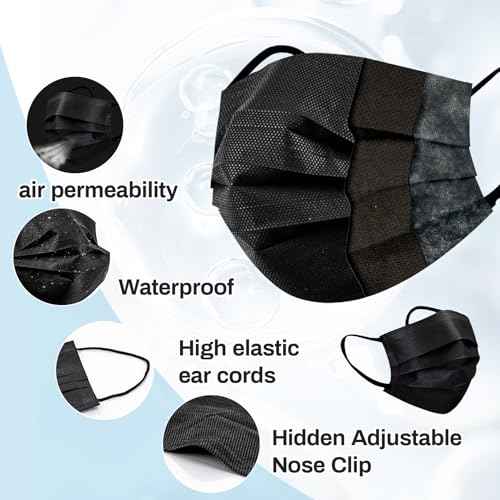 Disposable Face Mask - 3 Ply Filter Protection Masks Daily Use For Adults Home, Office, and Outdoors