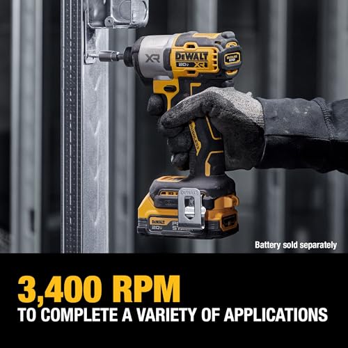 DEWALT 20V MAX XR Impact Driver Bare Tool - High Torque, 3-Speed, LED Light, Model DCF845B