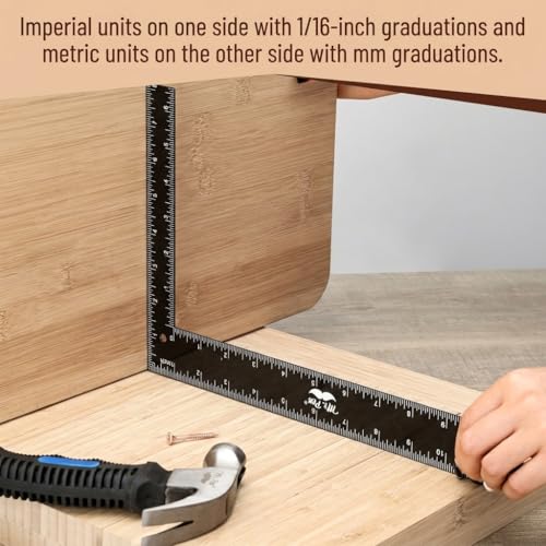 Mr. Pen Carpenter Square Set — 7in Rafter Square + 12in Framing Square