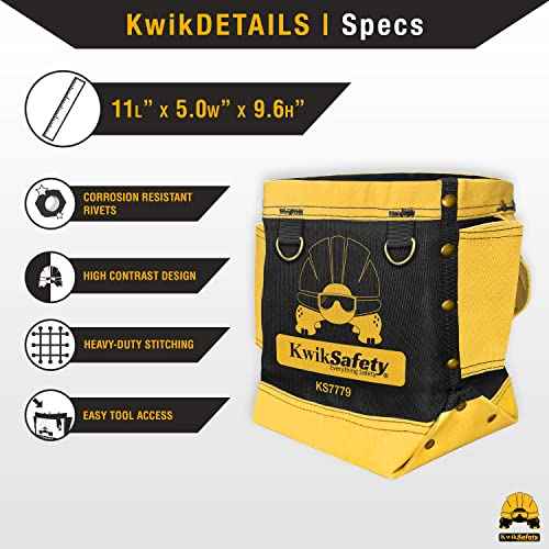 KwikSafety - Charlotte, NC - RedIRON Bolt Bag [Heavy-Duty Canvas + Double Reinforced Stitching] Multi-Use Ironworker Utility Bag | Tool, Bull-Pin & Bolt Pouch w/Belt Loop Tunnel Connection