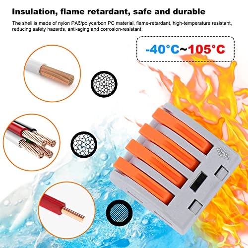 Zhushan 230 PCS Electrical Wire Connectors Nuts Kit - 28-12 AWG, Multiple Conductor Sizes