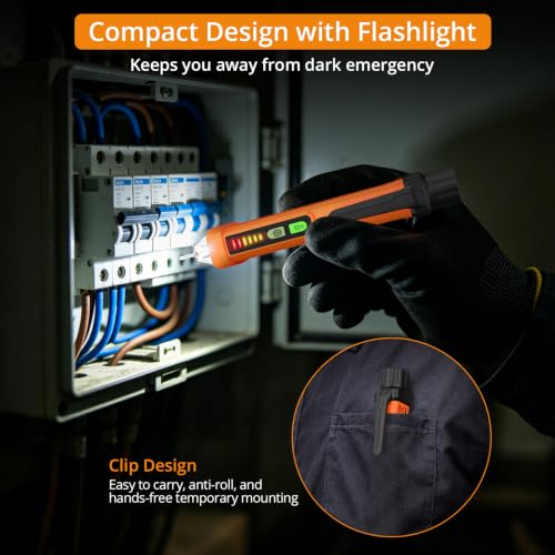 Neoteck Non-Contact Voltage Tester 12-1000V AC - Orange Variation