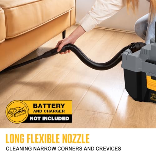 ReliaRoads 20V Cordless Wet/Dry Shop Vac with Accessories, 2.6 Gallon Capacity