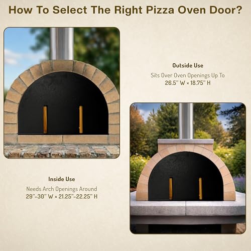 Simond Store 27x19.25 Inch Stainless Steel Heavy-Duty Pizza Oven Door