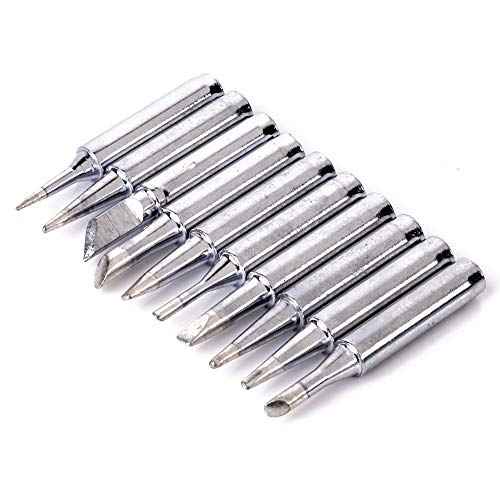 Yakamoz 10Pcs 900M-T Soldering Iron Tips Kit Solder Welding Tips Replacement Accessories for Hakko, Atten, Quick, Aoyue, Yihua, Vastar, Sywon, Tabiger, Soaiy Soldering Station