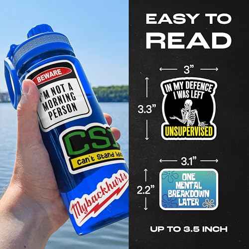 200 PCS Hard Hat Stickers for Adults (No Duplicates) Sarcastic, Meme, & Funny Stickers for Water Bottles, Toolbox, Helmet, & Hard Hat Accessories ? Ideal for All Blue Collar Workers