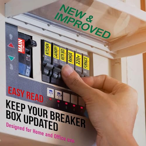 170-Circuit Breaker Decals Set - Bright Easy-Read Vinyl Labels for Panels