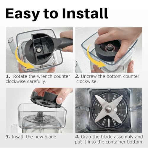 Replacement Kit for Vitamix 5200 Series Blender Blade Assembly with Wrench & Drive Socket (64oz/32oz)