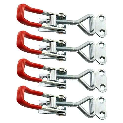 4PCS Latch Catch Cabinet Boxes Handle Toggle Lock Clamp Hasp Silver 4001