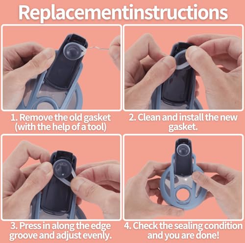 YINORD BlenderBottle Strada Gasket Replacement Kit — 8+4 Pcs Silicone Bottle Seals