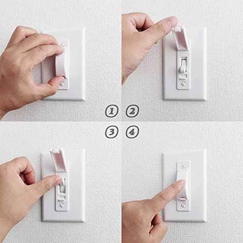 Wall Switch Guard, ILIVABLE Childproof Light Switch Plate Covers Protects Your Circuits from being Accidentally Turned On or Off by Children and Adults (White, 2 Pack)