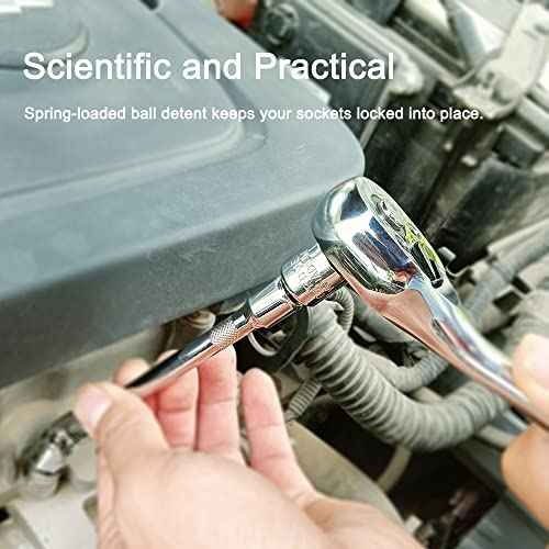 6 Piece Socket Adapter and Reducer Set, 1/4", 3/8", 1/2" Chrome Vanadium Steel Ratchet/Socket Extension/Conversion Kit for Automotive Maintenance