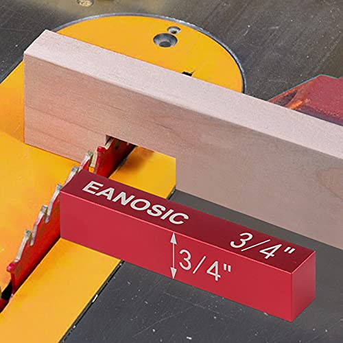 EANOSIC 15 Pcs Setup Blocks Height Gauge Set – Aluminum Router/Table Saw Bars (INCH, Laser Markings, Case)
