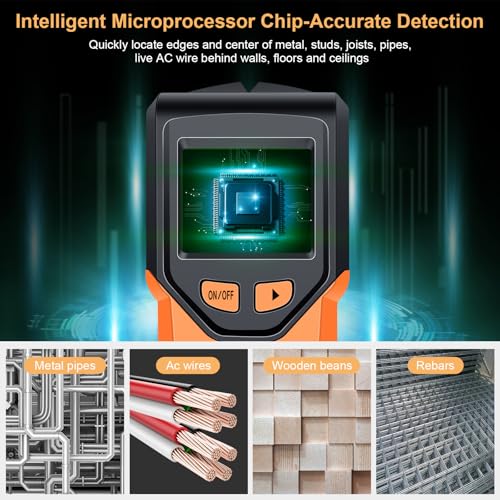 Onion JAXWQ 5-in-1 Stud Finder Wall Scanner with HD LCD Display, Metal & Wire Detector