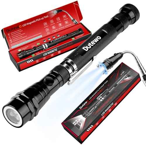 Gifts for Men LED Magnetic Pickup Tool Stocking Stuffers for Adults Extendable Magnetic Flashlight Cool Gadgets for Husband Dad Father Boyfriend Women Grandpa