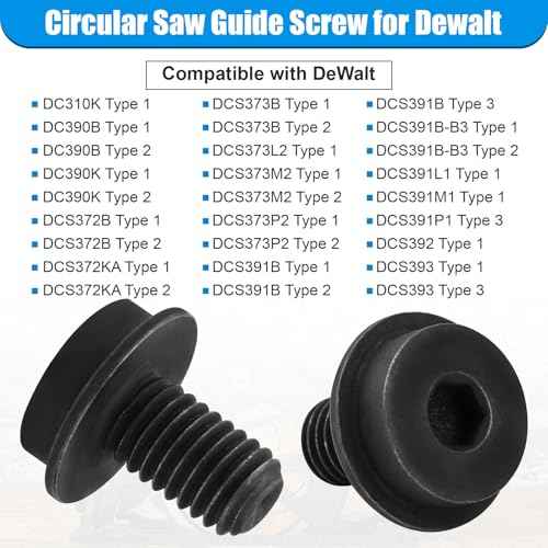 648697-00 648697-00-2 Blade Bolt, Circular Saw Replacement for DeWalt Blade Bolt DC390K DC310K DC390B DCS372B DCS372KA DCS373B DCS373L2 DCS373P2 DCS373M2 Reverse Threaded (2 Pack)
