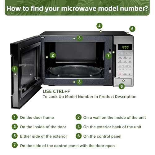 Smallest 9.6 Inch Microwave Plate Replacement Compatible With Panasonic Microwave Glass Plate F06016D00XN, 9.6" Microwave Plate Replacement for Nostalgia 0.7 cu.ft. 700W small retro microwaves