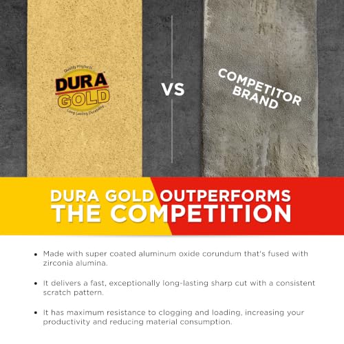 Dura-Gold 80-Grit PSA Longboard Sandpaper Roll 20 Yards for Auto Body & Woodworking