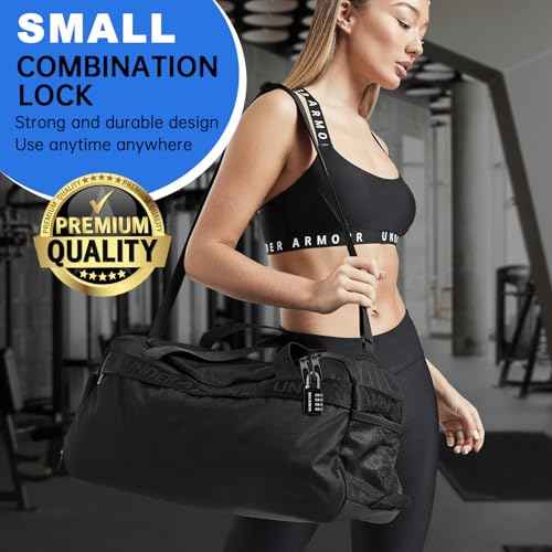 DELSWIN Combination-Padlock 4-Digit-Gym-Locker-Lock - 12 PCS Resettable Combo Lock for Toolbox School Employee Locker Weatherproof Travel Locks for Luggage Backpack Gate Shed