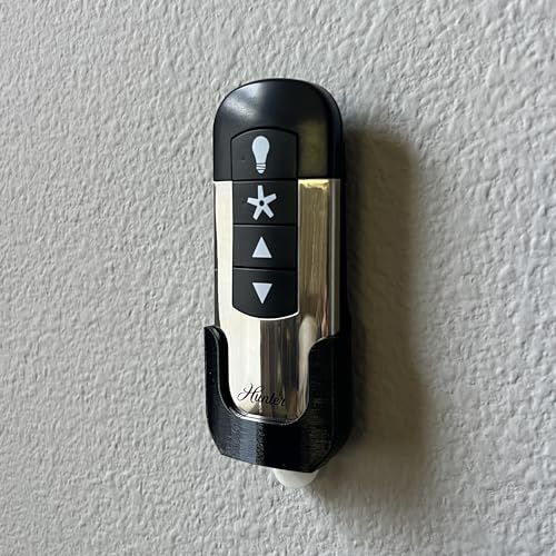 Wall Holder Mount for Hunter Ceiling Fan Remote (3D Printed in USA) – Black