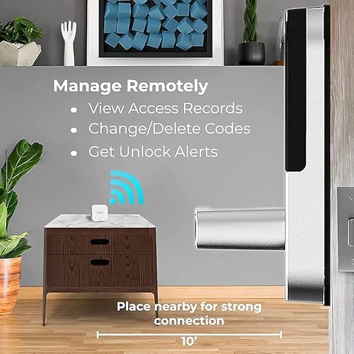 Sifely G2 Wi-Fi Gateway for Smart Door Lock - 2.4G Remote Access Hub, Works with App & Alexa