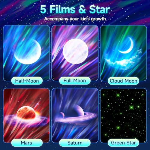 COOLNIGHT White LED Aurora Galaxy Projector with Sound Machine & Bluetooth Speaker