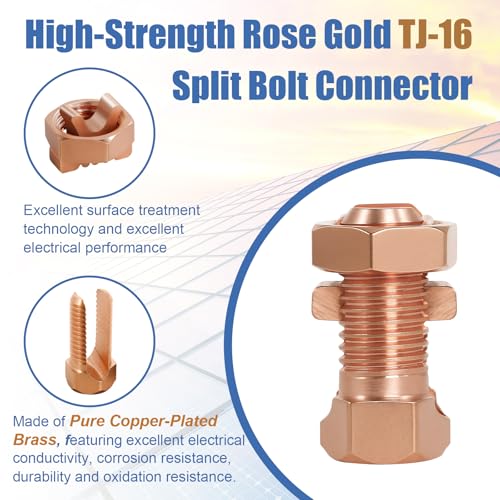 20 Pcs TJ-16 Split Bolt Connectors for 6/7/8 AWG Bare Wires - Ground Bonding