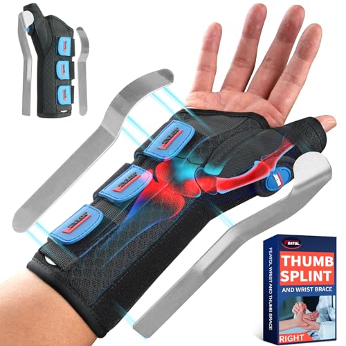 FEATOL Small/Medium Right Hand Thumb Spica Wrist Brace for De Quervain's & Carpal Tunnel
