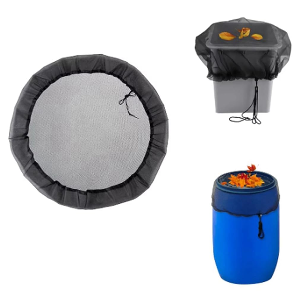 Bloepum Mesh Cover Netting for Rain Barrels Water Collection Buckets Cover Water Tank Protection Lid Rain Collect Tool 80cm