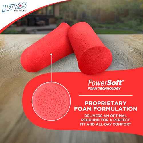 Hearos Radical Protection Foam Ear Plugs, Hearing Protection, NRR 33, 12 Pair, Orange (5801)