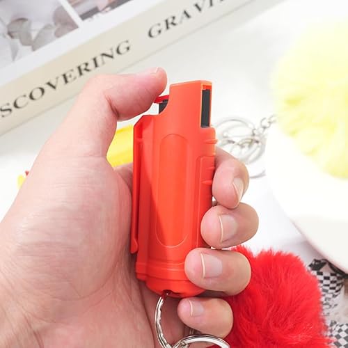Police Strength OC Defense Pepper Spray Gel Safety Keychain for Easy Carry and Fast Access Finger Grip for More Accurate Strength Pepper Spray
