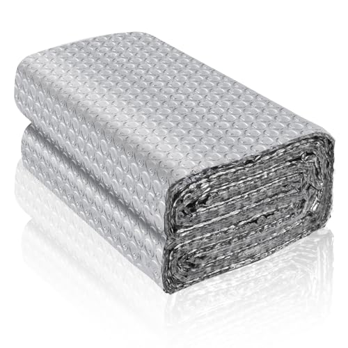 Reflective Insulation Roll 23.6'' x 10 Ft Double Bubble Foil Sheet for Roof & Window