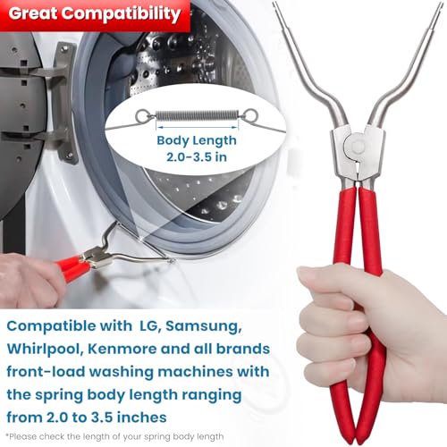 Washer Door Boot Spring Expansion Tool 1.9–4.7 in for LG/Samsung/Whirlpool