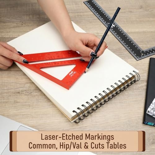 Mr. Pen Carpenter Square Set — 7in Rafter Square + 12in Framing Square