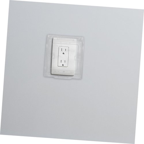 Angoily 2Pcs Transparent Babyproof Electric Outlet Cover Safety Switch Box Protector Easy Install Socket Guard for Outlet Protection for Young