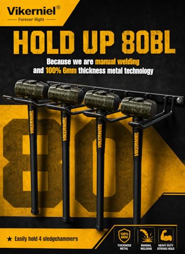 Vikerniel 1 Pack Heavy Duty Metal Cordless Drill Holder Wall Mount Organizer for Dewalt & Power Tools
