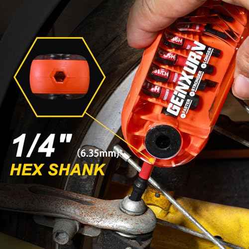 30 Pcs Impact Screwdriver Bits Set, Magnetic S2 Steel Multi Driver Bits with Storage Rainbow Box (Red,Pink,Orange)