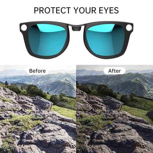 4Pcs Polarized Clip for Ray-Ban Meta Wayfarer & Gen 2 (RW4006/RW4012 Regular 50-22), Discoloration Clip for Meta Wayfarer Gen 2 Protect Your Eyes, Cool and Fashion (Silver+Blue+Yellow+Purple)