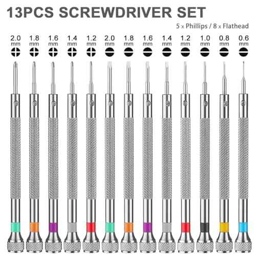 13PCS Professional Watch Screwdriver Set, BEBEEPOO Micro Precision Screwdriver Set£¬Micro Precision Eyeglasses Repair set£¬ 0.6-2.0mm, Jewelry Work,Computer Phone Small Tools