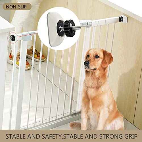 Baby Gates Wall Pads (4 Pack) - Safety Indoor Gate Protector With Compact Wall Cups - Saves Trim & Paint - for Dog, Pet, Child, Kid - Pressure Mounted Walk Through Guard