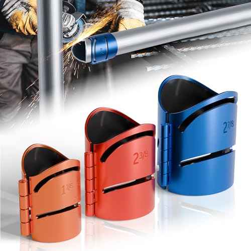 Pro Pipe Cutting Guide Kit, Metal Pipes Saddle Template for Angle Cuts, Magnetic Pipe Coping/Notching Tool Includes Sizes:1-7/8", 2-3/8", 2-7/8", Precision Cuts at 22.5¡Æ, 45¡Æ, 90¡Æ-3 PCS
