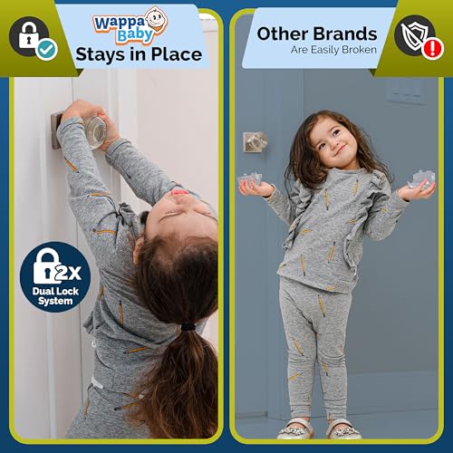 Child Safety Door Knob Cover Semi-Clear 4 Pack Babyproof Lock for Kids