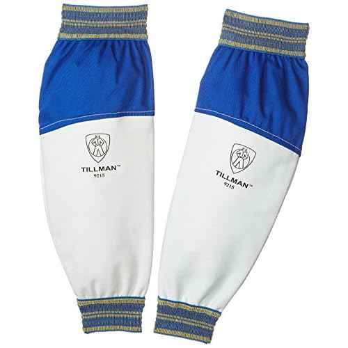 Tillman 9215 Goatskin/FR Leather Goatskin & Cotton Protective Welding Sleeves, 1 Pair,White
