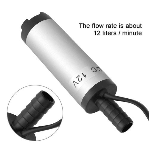 12V 3.8cm Stainless Steel Electric Pump, Fuel Pump Submersible Pump Oil Pump Pumping Machine 8500r/m