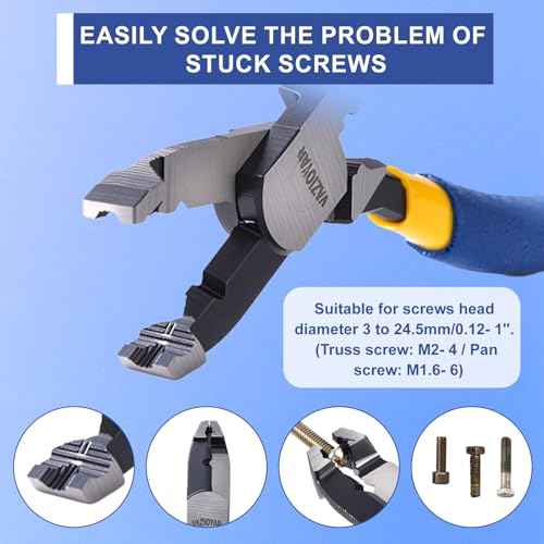 Multi-Function Screw Extractor Pliers, Non-Slip Screw Removal Tool, Extracts Stripped, Broken, Rusted Screws, Screw Pliers for Tightening, Loosening and Gripping Nuts and Bolts£¬Wire pliers