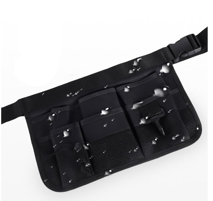 Gardening Tool Waist Bag Belt, Adjustable Garden Canvas Waist Bag with 7 Pockets of Different Sizes and Depth for Holding Gardening Tools and Home Decoration Tools