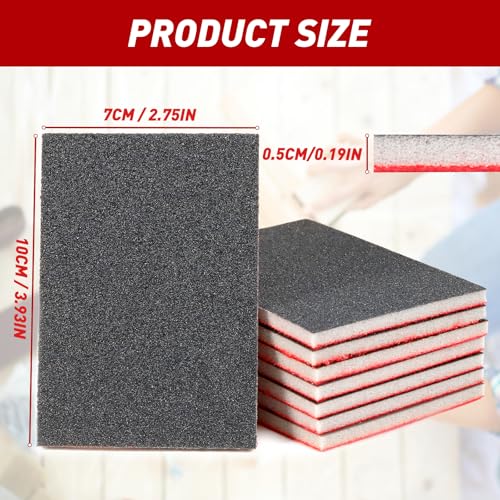 24 Pcs Sanding Sponge Block Set 80-3000 Grit Wet Dry Abrasive for Wood Metal Auto