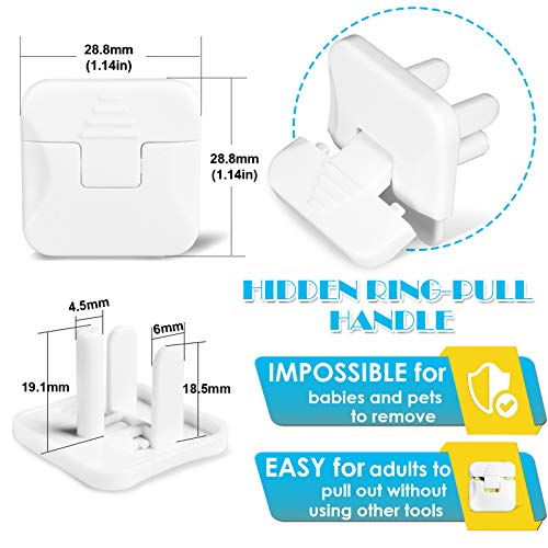 Babepai White 38-Pack Childproof Electrical Outlet Covers Safety Plug Protectors