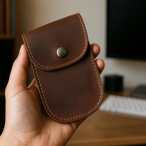 Tolredo Handcrafted Leather Belt Holster for Men – Full-Grain European Cowhide – EDC Pouch for Tools, Lighter, Knife – Rugged Handmade Sheath – Fits Belts up to 2.5 (Midnight Oak)