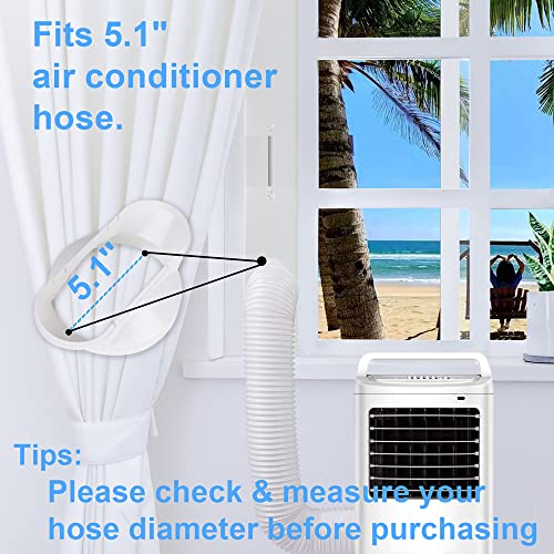 SunDiao 5.1 Inch Portable Air Conditioner Window Kit with 2-Pack 3m Seal, Sliding Window Vent for Exhaust Hose